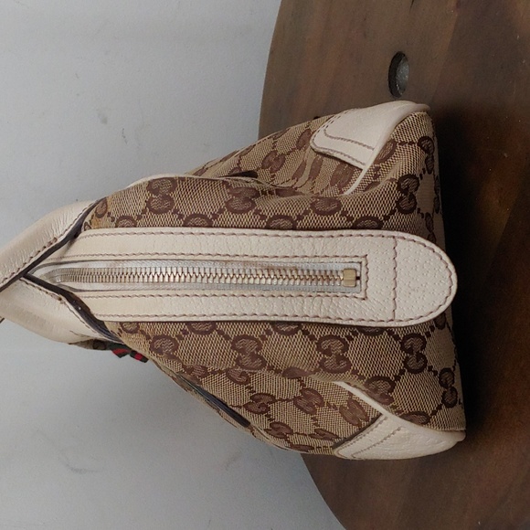 Authentic Gucci GG Monogram Supreme Sherry Web Princy Boston Tote Shoulder Bag - Picture 5 of 14